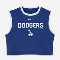 Los Angeles Dodgers Nike Women's Primetime Loose Dri-FIT Cropped Tank Top - MLB Tanks
