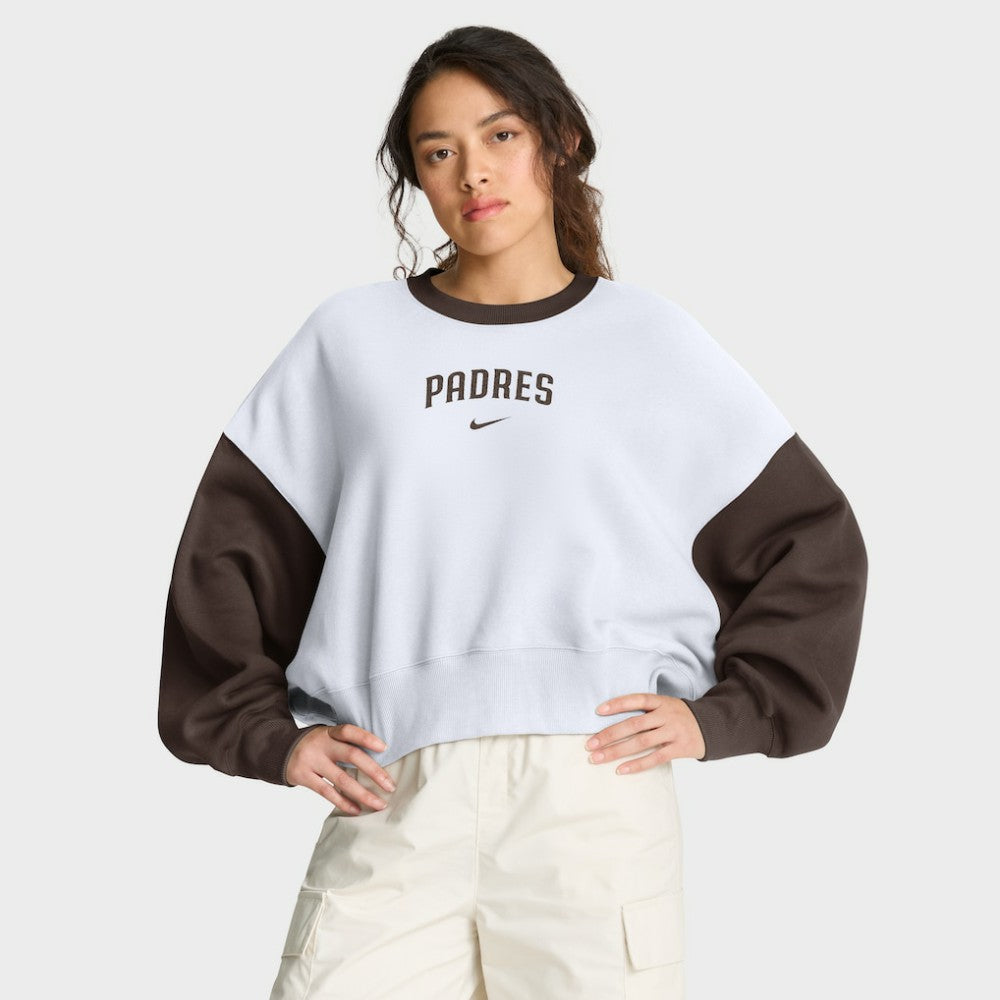 San Diego Padres Nike Women's Oversized High Hip Fleece Sweatshirt - MLB Sweatshirts