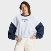 Atlanta Braves Nike Women's Oversized High Hip Fleece Sweatshirt - MLB Sweatshirts