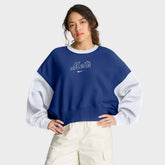 New York Mets Nike Women's Oversized High Hip Fleece Sweatshirt - MLB Sweatshirts