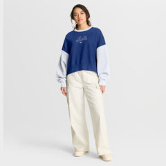 New York Mets Nike Women's Oversized High Hip Fleece Sweatshirt - MLB Sweatshirts