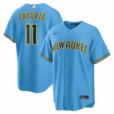 Jackson Chourio Milwaukee Brewers Nike Road Replica Jersey - MLB Jerseys