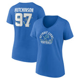 Detroit Lions Aidan Hutchinson Women's Floral Name & Number V-Neck T-Shirt | NFL Near me