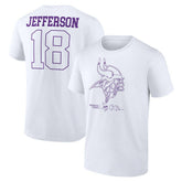 Minnesota Vikings Justin Jefferson Tonal Name & Number T-Shirt | NFL Hot
