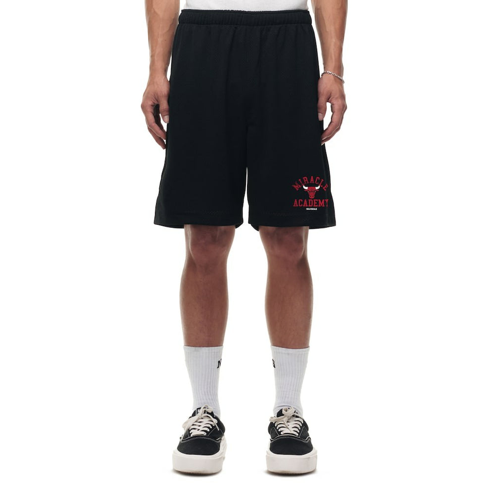 Black Chicago Bulls Unisex Miracle Academy x NBA Collection Baggy Mesh P.E. Shorts | NBA