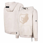 Cream Memphis Grizzlies Protege Eco-Friendly Functional Suede Fashion Tonal Hoodie | NBA