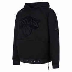 Black New York Knicks Protege Eco-Friendly Functional Suede Fashion Tonal Hoodie | NBA