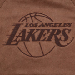 Brown Los Angeles Lakers Protege Eco-Friendly Functional Suede Fashion Tonal Hoodie | NBA