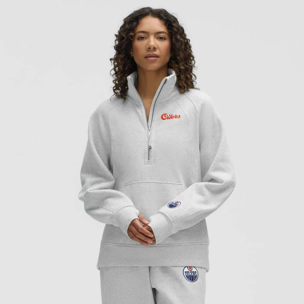 Edmonton Oilers lululemon Women's Long Scuba Oversized Half-Zip Funnel Neck - NHL