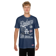 Los Angeles Dodgers New Era Oversized Throwback Distressed T-Shirt - MLB T-shirts