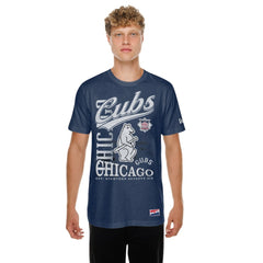 Chicago Cubs New Era Oversized Throwback Distressed T-Shirt - MLB T-shirts