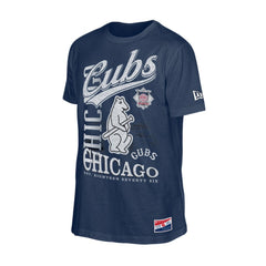 Chicago Cubs New Era Oversized Throwback Distressed T-Shirt - MLB T-shirts
