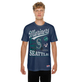 Seattle Mariners New Era Oversized Throwback Distressed T-Shirt - MLB T-shirts