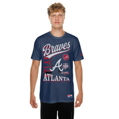 Atlanta Braves New Era Oversized Throwback Distressed T-Shirt - MLB T-shirts
