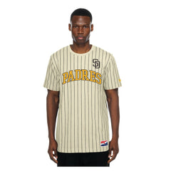 San Diego Padres New Era Throwback Meshback Pinstripe T-Shirt - MLB T-shirts