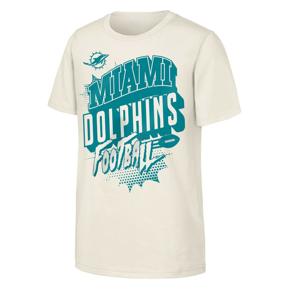 Miami Dolphins Outerstuff Youth Action Comic T-Shirt | NFL Hot