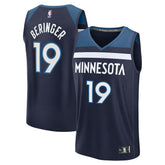 Navy Joan Beringer Minnesota Timberwolves 2025 NBA Draft First Round Pick Fast Break Replica Jersey | NBA