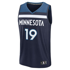 Navy Joan Beringer Minnesota Timberwolves 2025 NBA Draft First Round Pick Fast Break Replica Jersey | NBA