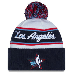 White/Navy 2026 NBA All-Star Game Cuffed Knit Hat with Pom | NBA