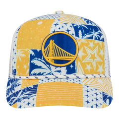 White Golden State Warriors Fan Pack Tropical Pattern 9SEVENTY Adjustable Hat sale | NBA