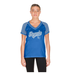 Kansas City Royals New Era Women's Gameday V-Neck T-Shirt - MLB T-shirts