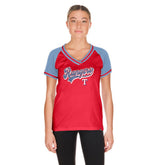 Texas Rangers New Era Women's Gameday V-Neck T-Shirt - MLB T-shirts