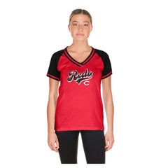 Cincinnati Reds New Era Women's Gameday V-Neck T-Shirt - MLB T-shirts