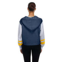 Milwaukee Brewers New Era Women's Boxy Lace-Up Hoodie - MLB Hoodies