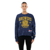 Milwaukee Brewers New Era Women's Throwback Oversized Boxy Sweatshirt - MLB Sweatshirts