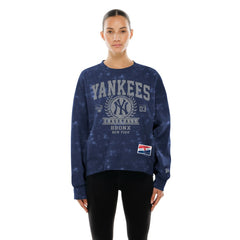 New York Yankees New Era Women's Throwback Oversized Boxy Sweatshirt - MLB Sweatshirts