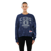 Chicago Cubs New Era Women's Throwback Oversized Boxy Sweatshirt - MLB Sweatshirts