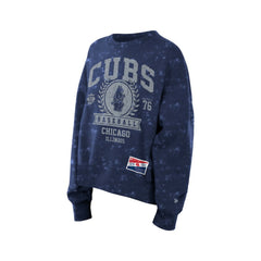 Chicago Cubs New Era Women's Throwback Oversized Boxy Sweatshirt - MLB Sweatshirts