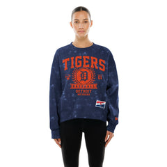 Detroit Tigers New Era Women's Throwback Oversized Boxy Sweatshirt - MLB Sweatshirts