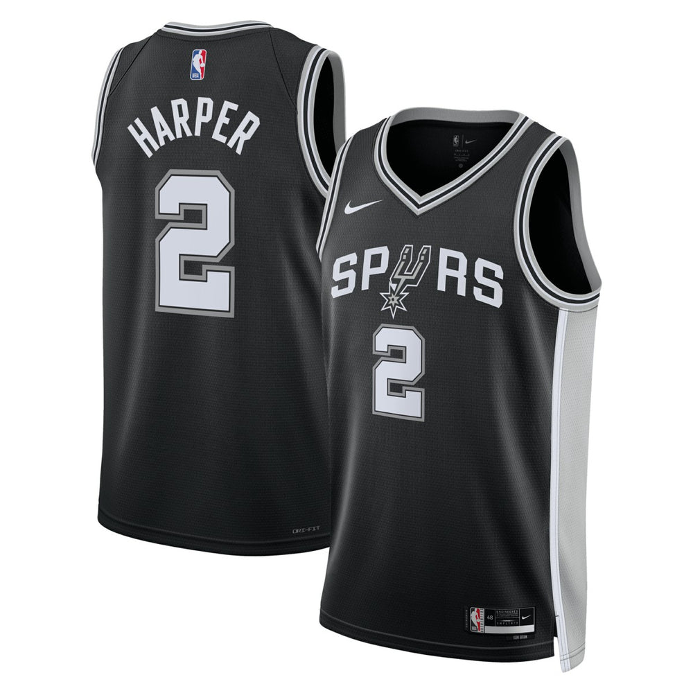 Black Dylan Harper San Antonio Spurs Unisex 2025 NBA Draft First Round Pick Swingman Jersey | NBA