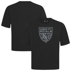 Kansas City Royals Levelwear Oversized Luxe Signature Knit Buckler T-Shirt - MLB T-shirts