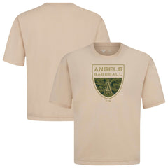 Los Angeles Angels Levelwear Oversized Luxe Signature Knit Buckler T-Shirt - MLB T-shirts