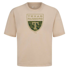 Texas Rangers Levelwear Oversized Luxe Signature Knit Buckler T-Shirt - MLB T-shirts