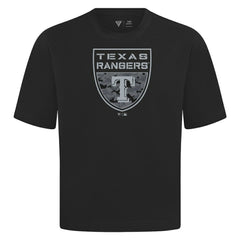 Texas Rangers Levelwear Oversized Luxe Signature Knit Buckler T-Shirt - MLB T-shirts