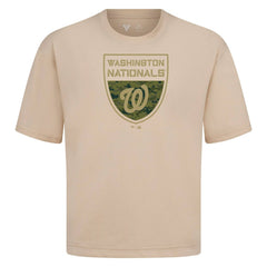 Washington Nationals Levelwear Oversized Luxe Signature Knit Buckler T-Shirt - MLB T-shirts