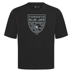Toronto Blue Jays Levelwear Oversized Luxe Signature Knit Buckler T-Shirt - MLB T-shirts