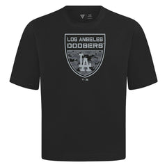 Los Angeles Dodgers Levelwear Oversized Luxe Signature Knit Buckler T-Shirt - MLB T-shirts