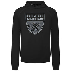 Miami Marlins Levelwear Mandate Buckler Tri-Blend Pullover Hoodie - MLB Hoodies