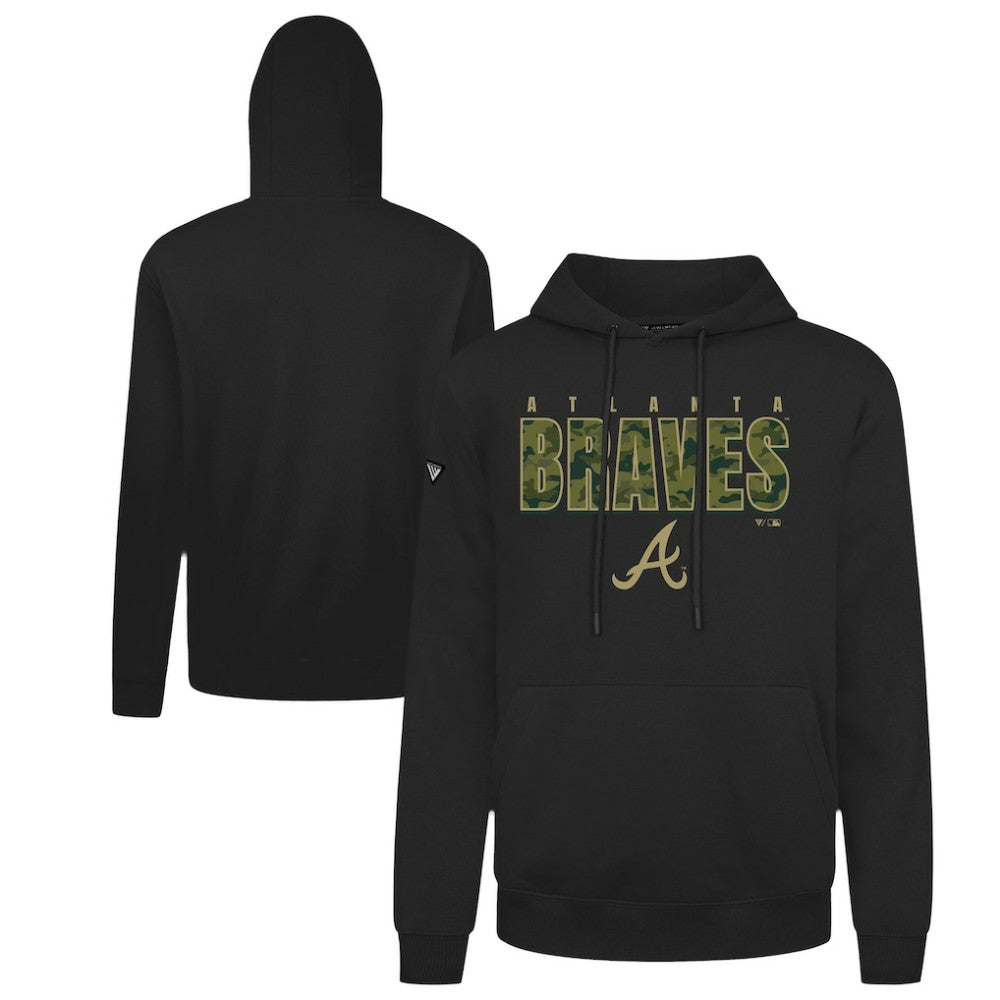 Atlanta Braves Levelwear Podium Protect Pullover Hoodie - MLB Hoodies