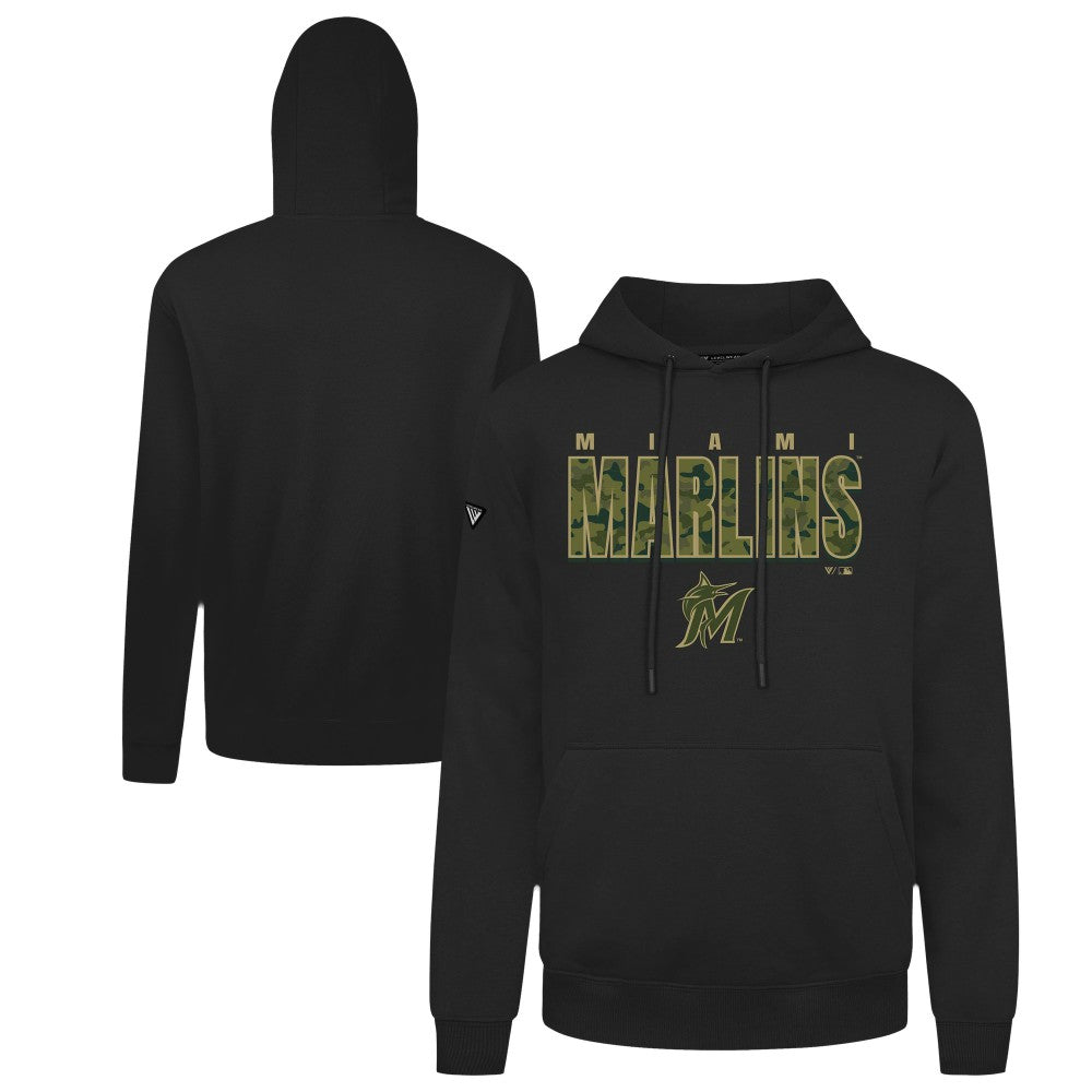 Miami Marlins Levelwear Podium Protect Pullover Hoodie - MLB Hoodies