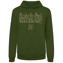 Miami Marlins Levelwear Podium Protect Pullover Hoodie - MLB Hoodies