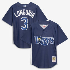 Evan Longoria Tampa Bay Rays Mitchell & Ness Authentic Batting Practice Jersey - MLB Jerseys