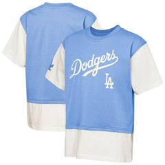 Los Angeles Dodgers Outerstuff Youth Ultimate Pastels Premium Double Run T-Shirt - MLB T-shirts
