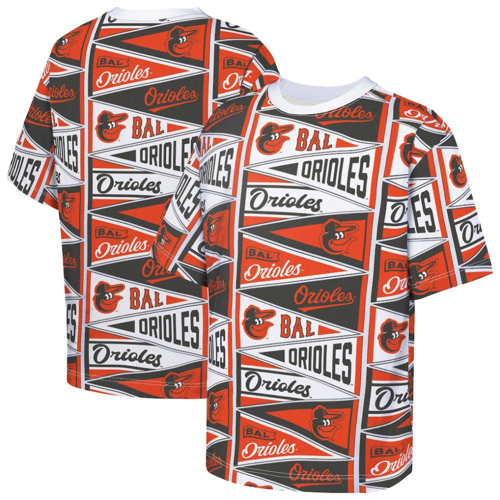 Baltimore Orioles Outerstuff Youth All-Over Pennant T-Shirt - MLB T-shirts