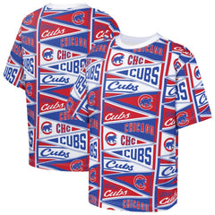 Chicago Cubs Outerstuff Youth All-Over Pennant T-Shirt - MLB T-shirts