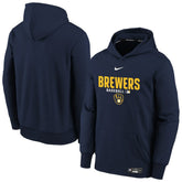 Milwaukee Brewers Nike Youth Authentic Collection Therma-FIT Hoodie - MLB Hoodies